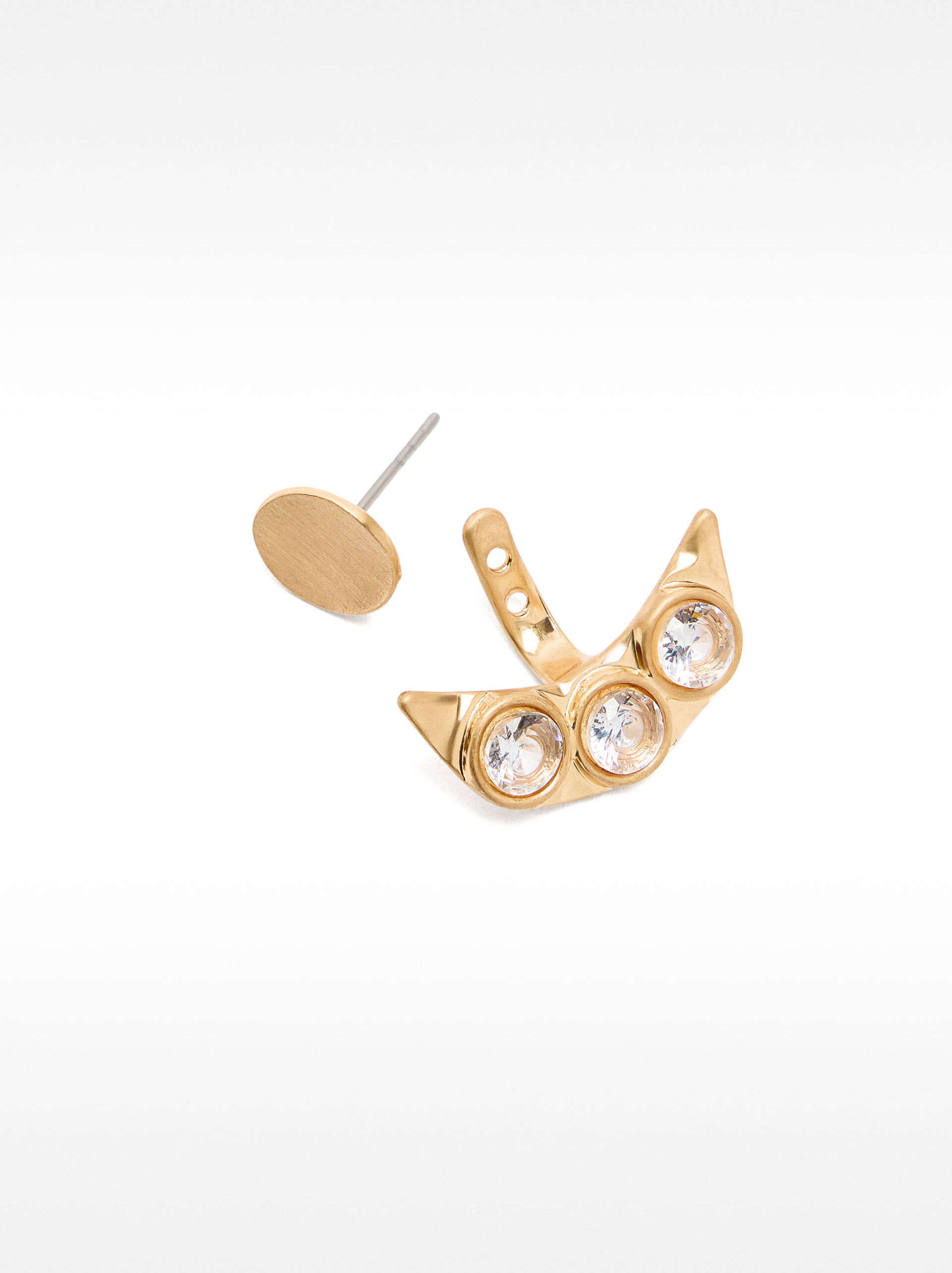 Brincos earjacket com zircónias image number 2.0