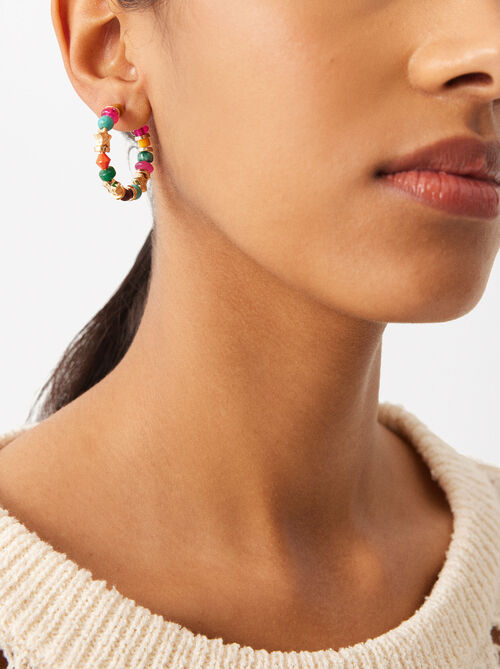 Hoop Earrings With Beads