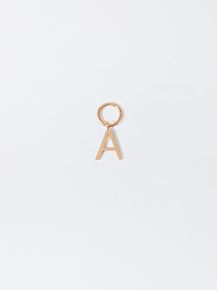 Online Exclusive - Steel Charm With Letter , Rose Gold, hi-res