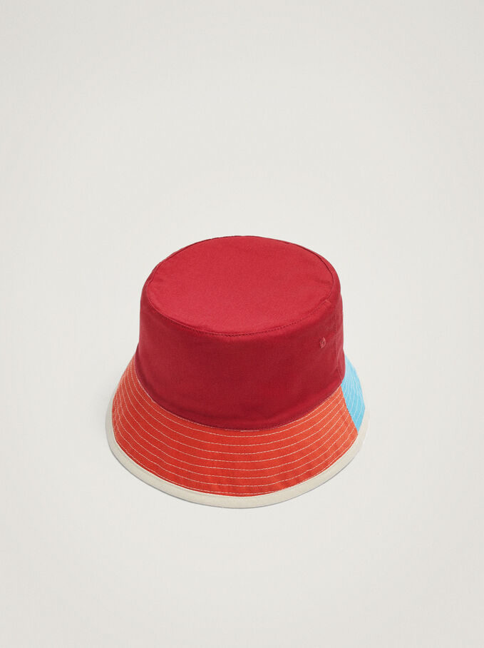 Reversible Bucket Hat, Red, hi-res