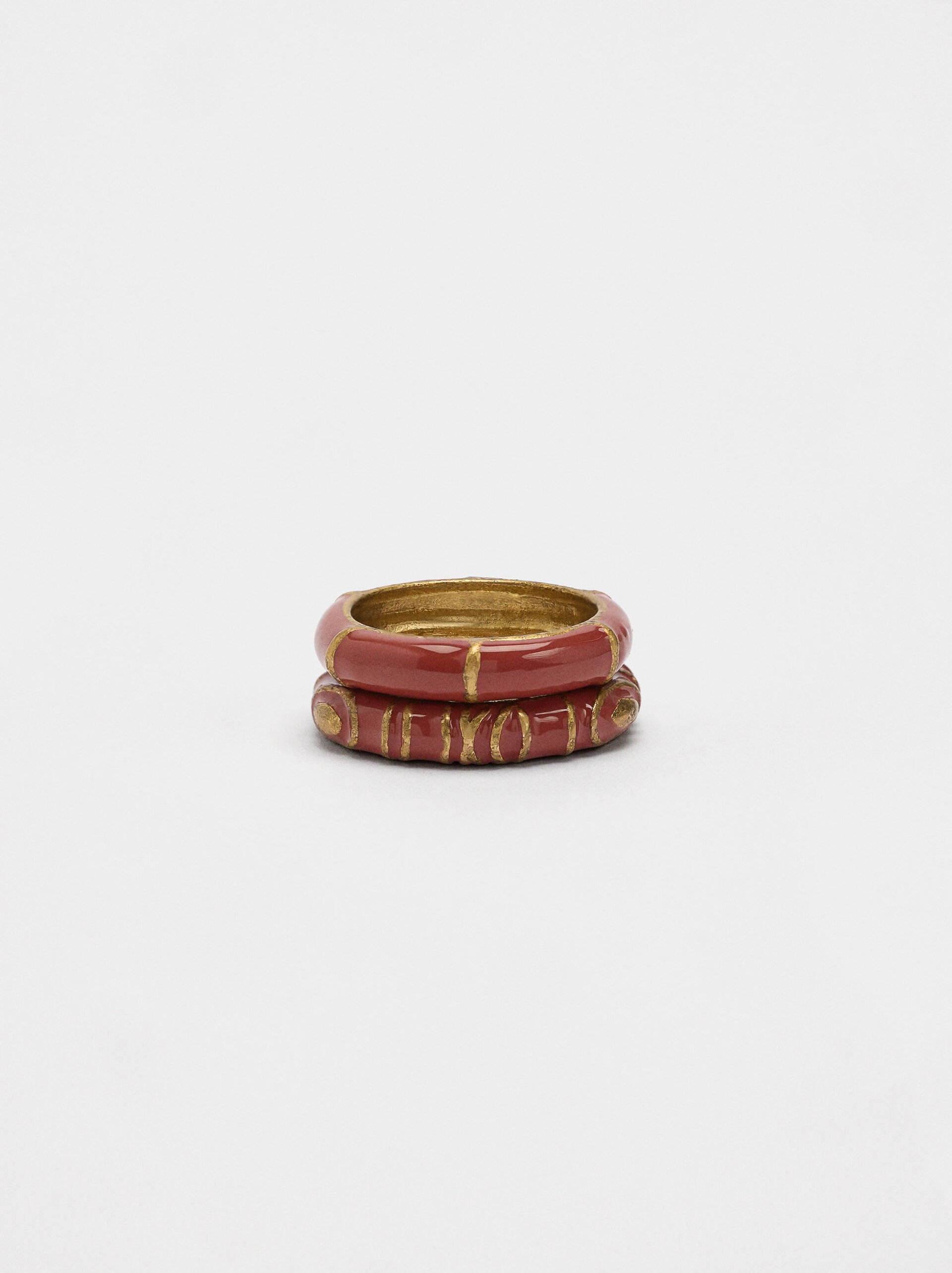 Set of rings with enamel image number 0.0