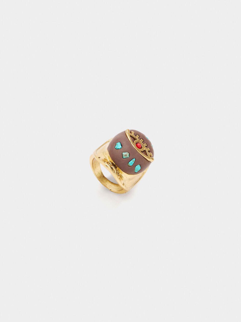 Wide ring with stones