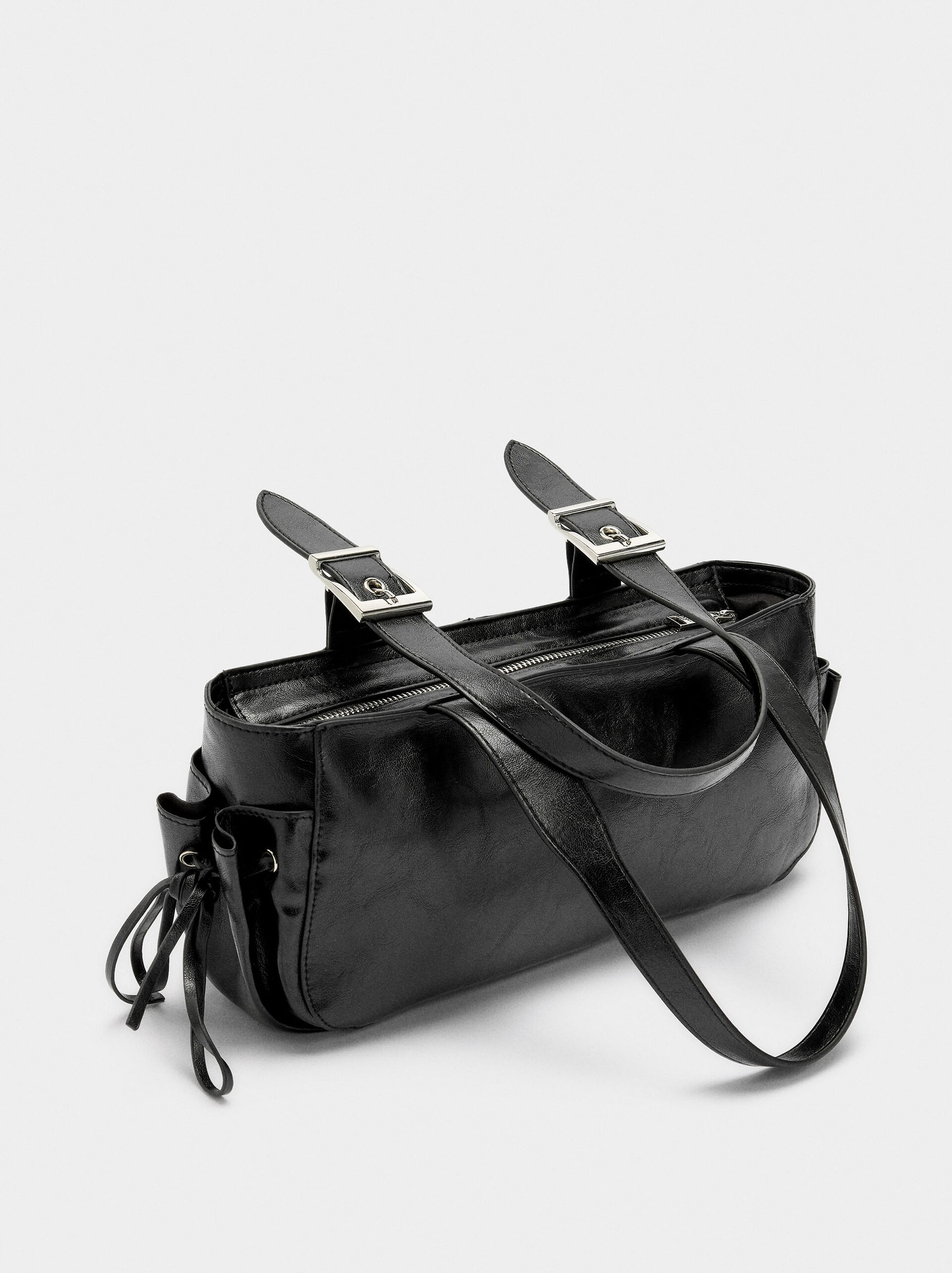 Sac à l'épaule effet craquelé image number 3.0