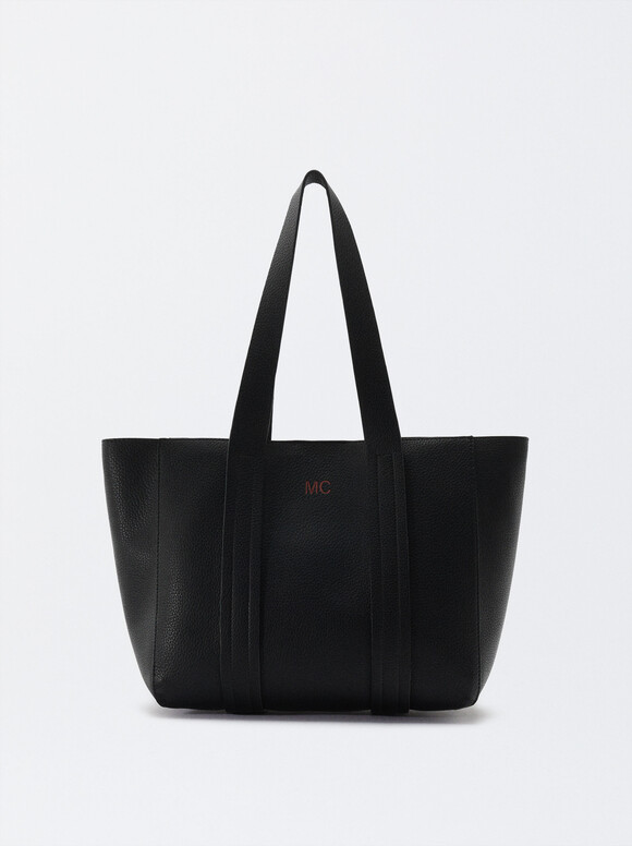 Personalized Everyday Tote Bag , Black, hi-res