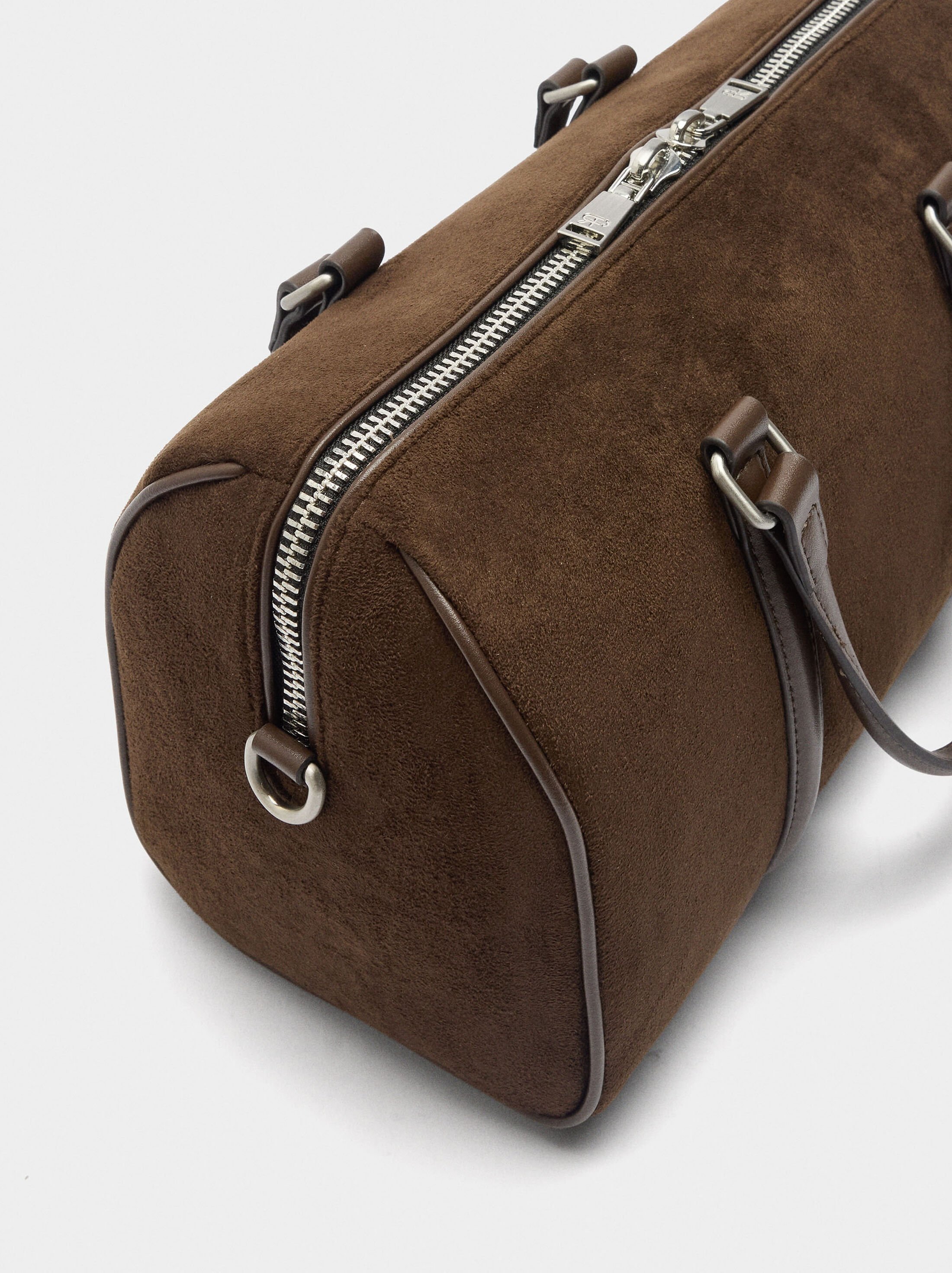 Bowling bag with suede effect image number 2.0