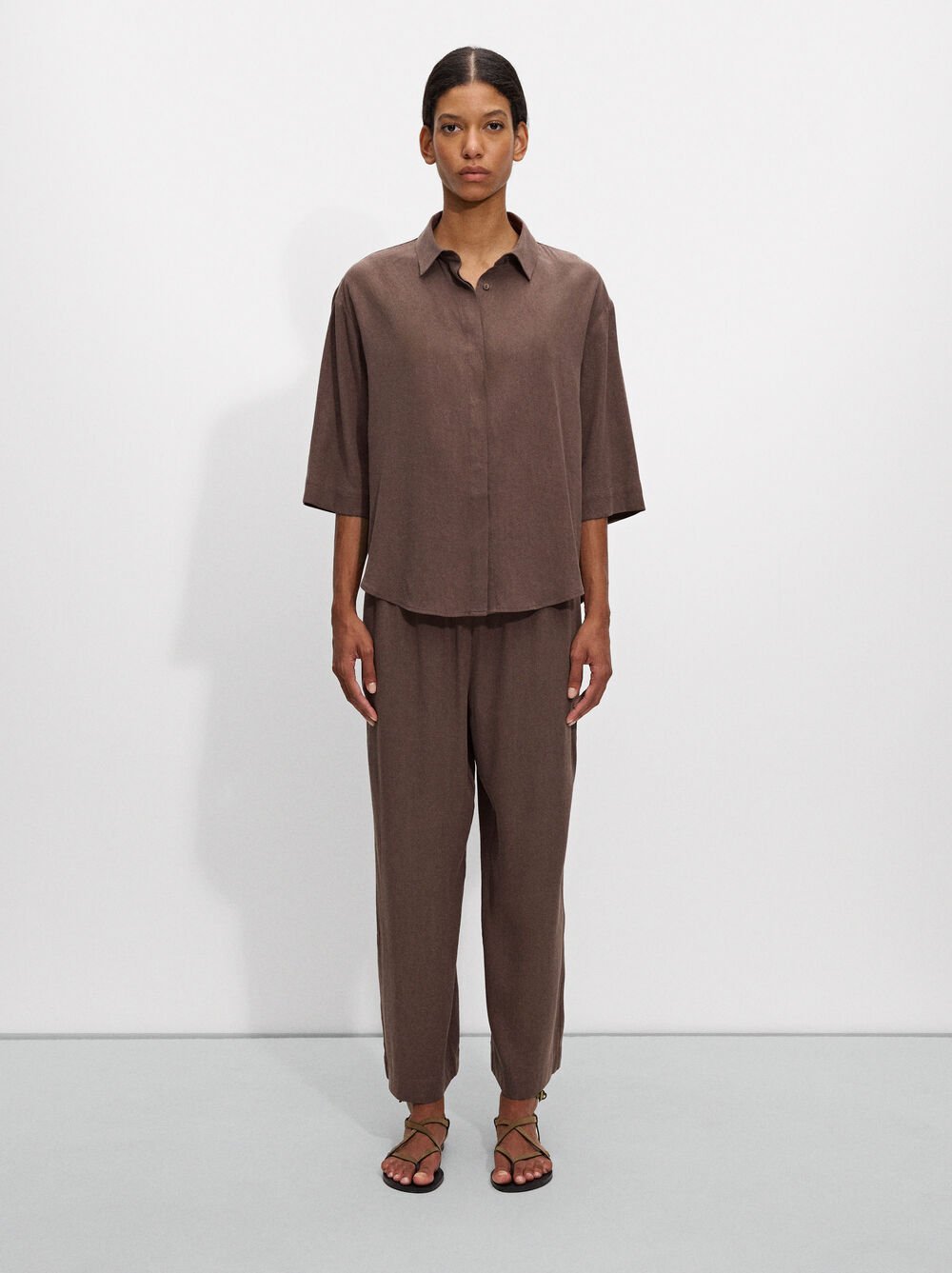 Camicia fluida con bottoni