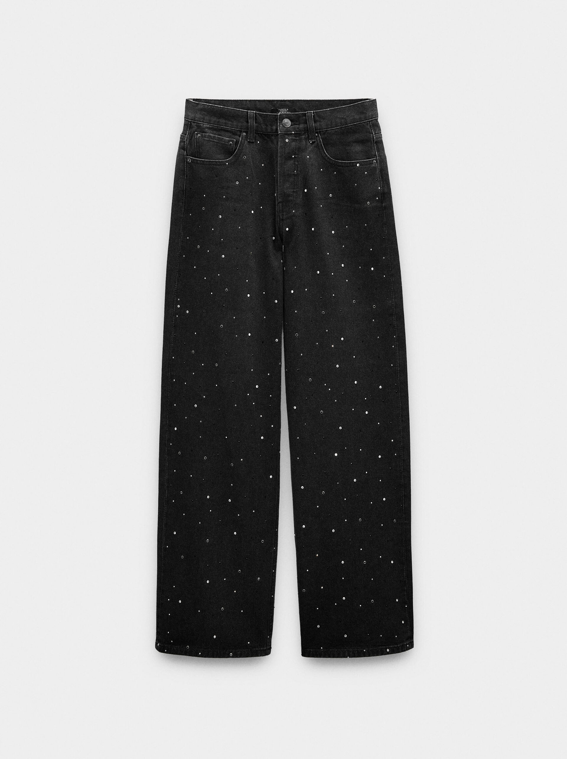 Pantalon en denim avec strass image number 4.0