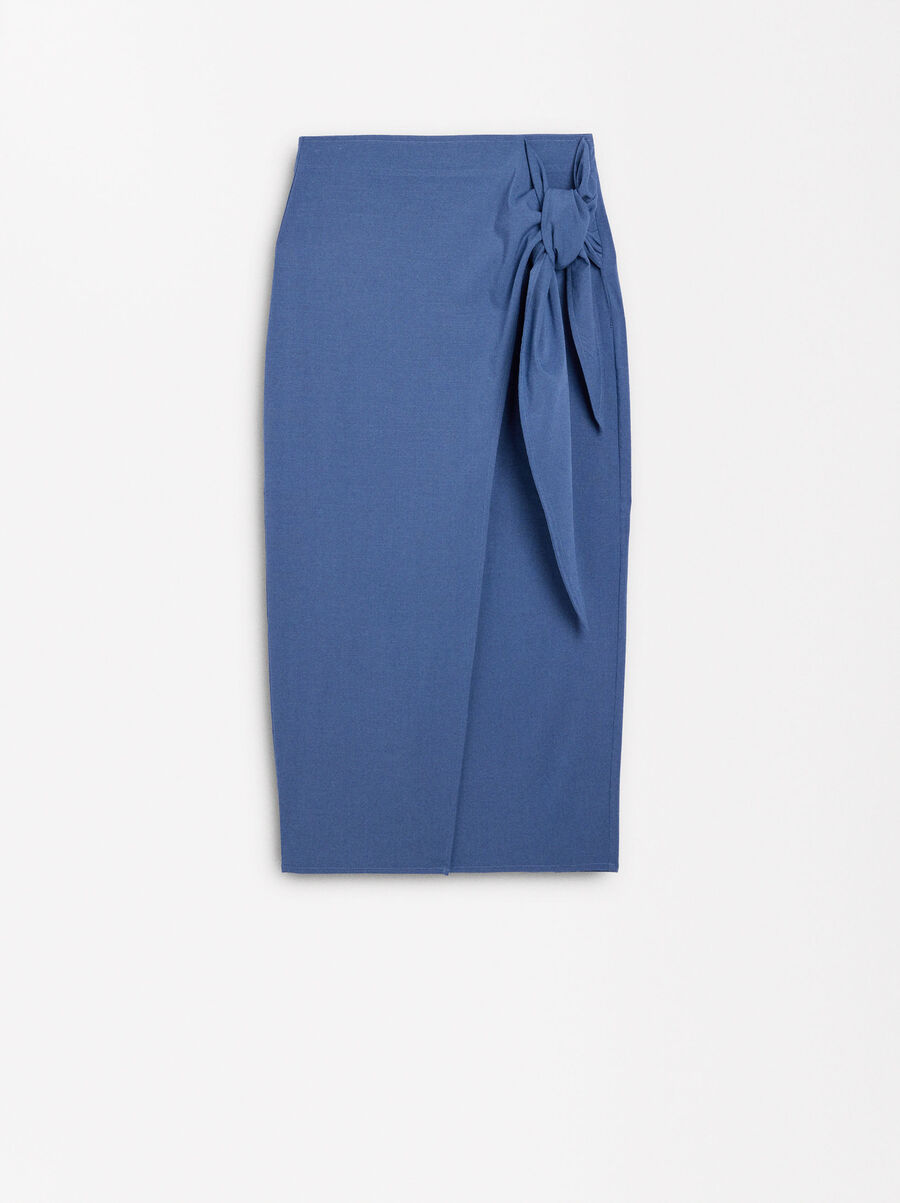 Midi skirt with knot