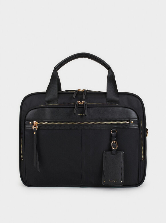 Nylon 13” Laptop Bag, Black, hi-res