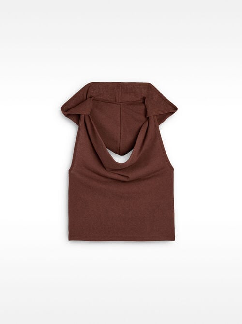 Top cotone drappeggiato