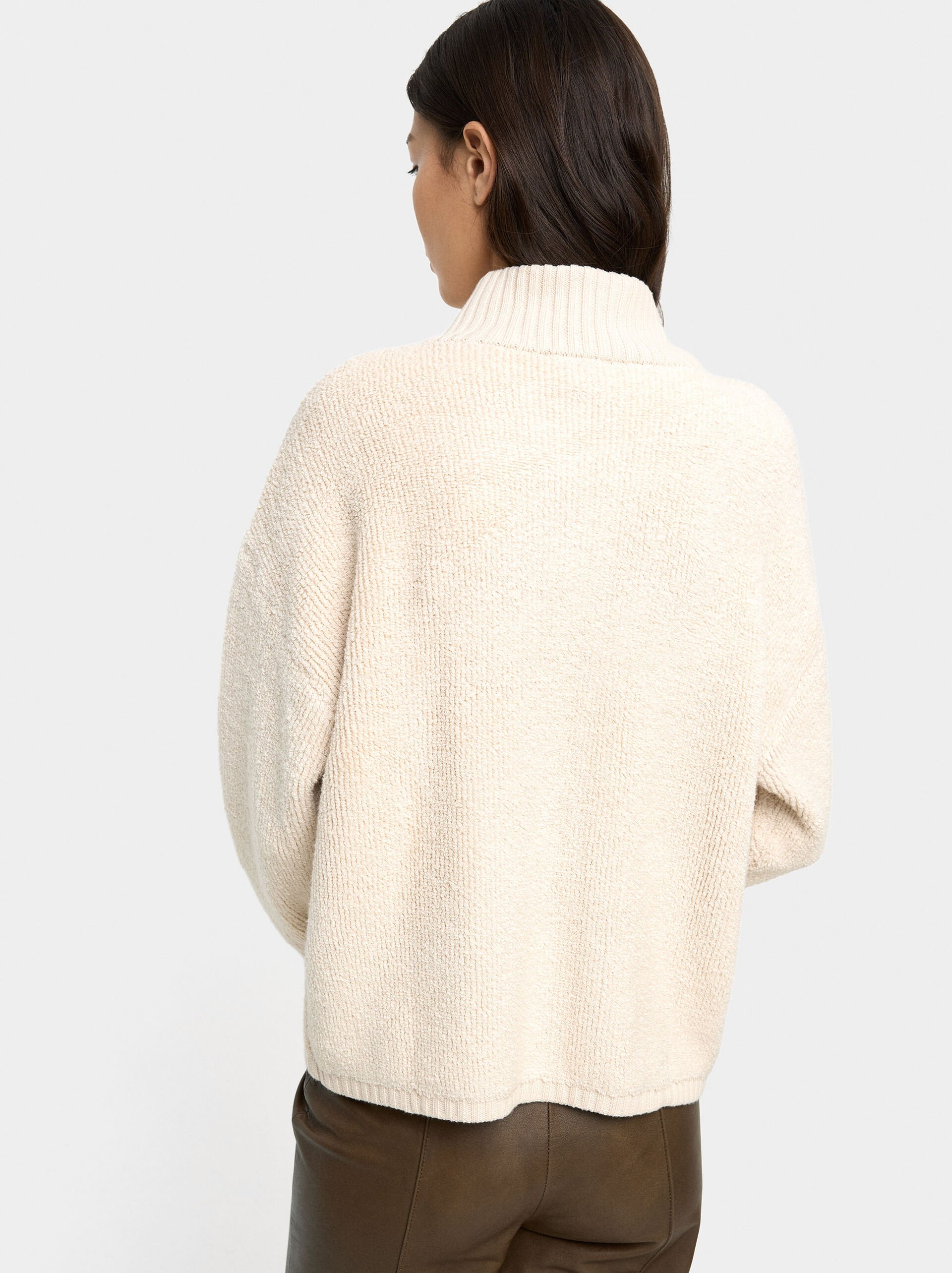 Textured knit cardigan image number 2.0