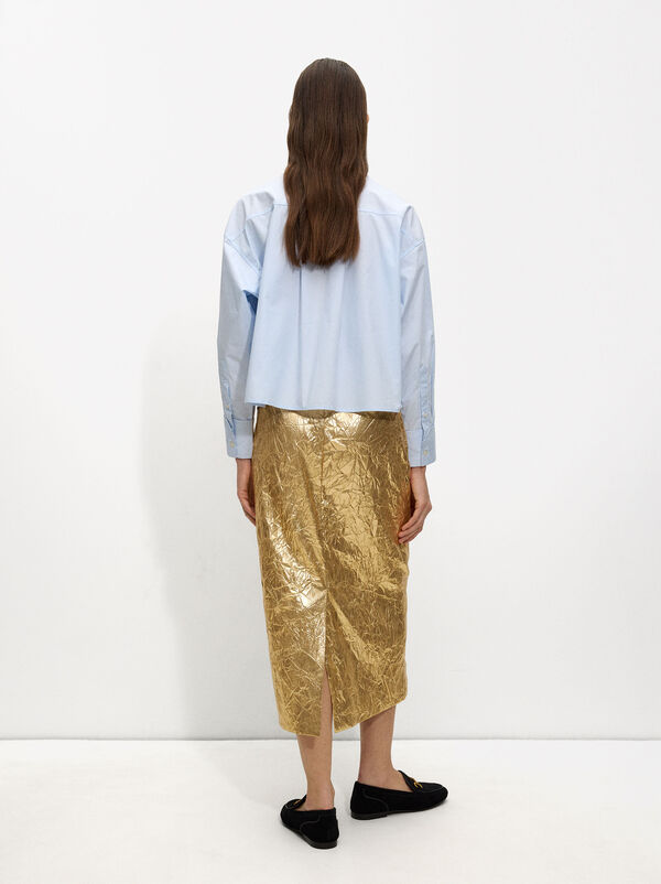 Wrinkled effect skirt