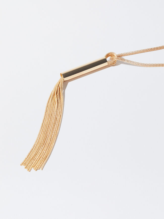 Goldener Halskette Mit Anhänger image number 1.0