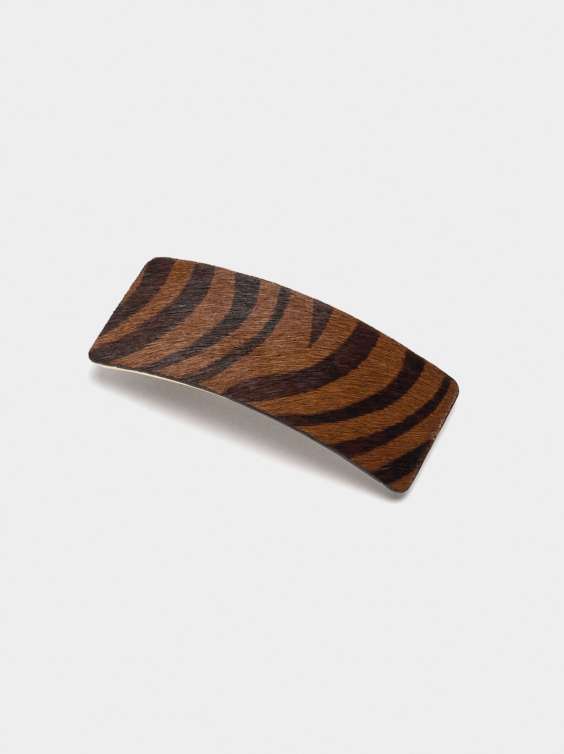 French clip with leather image number 0.0