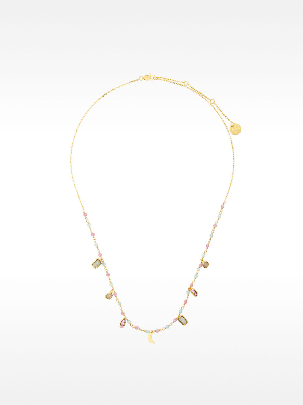 Collar con piedras y circonitas - plata de ley 925