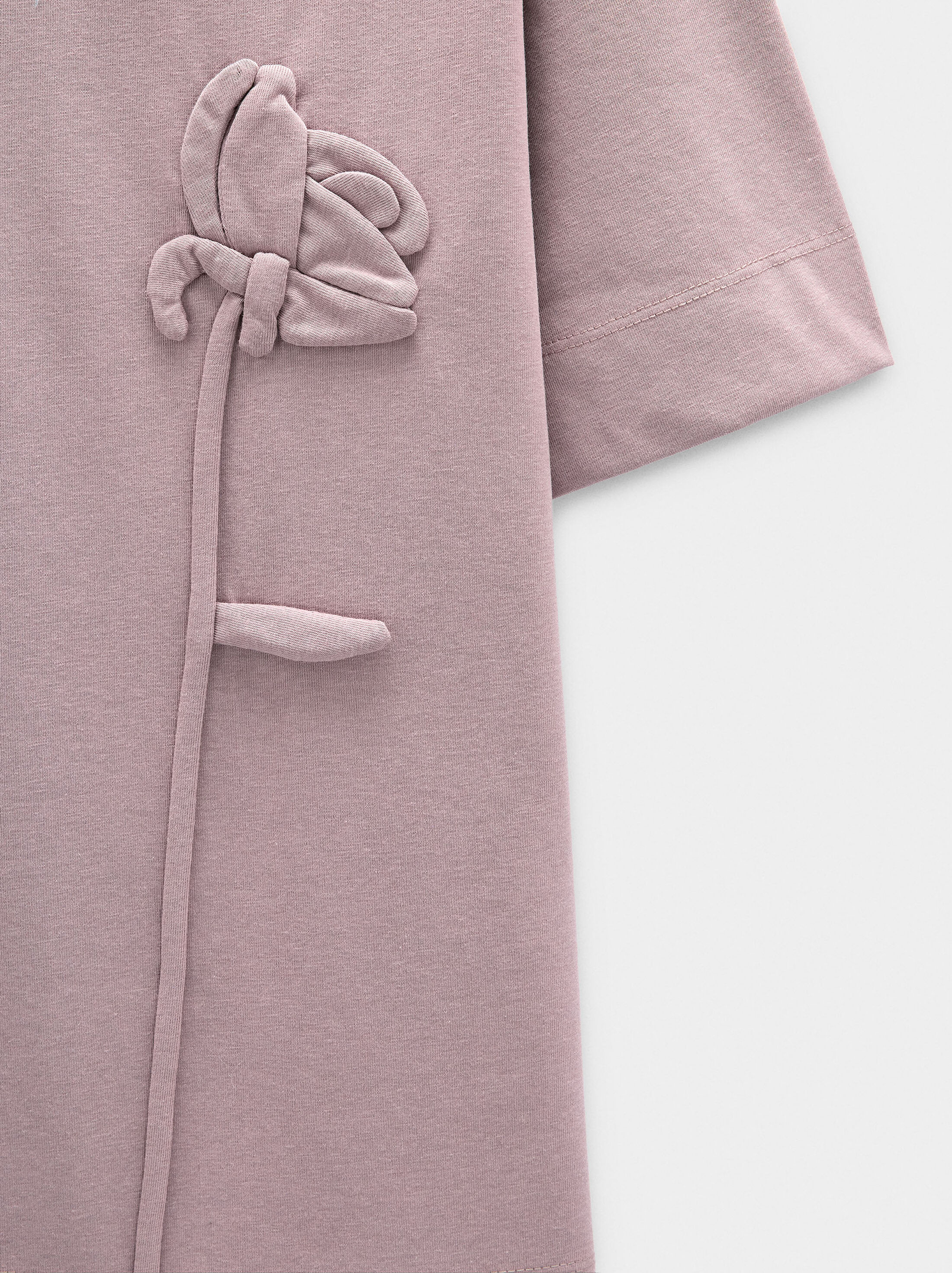 Cotton t-shirt with flower image number 5.0