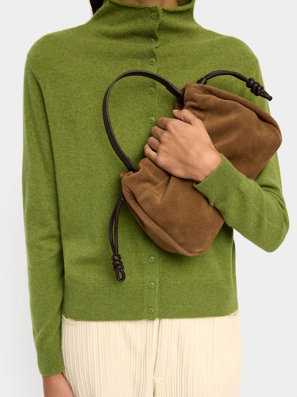 Sac à main avec cuir suédé