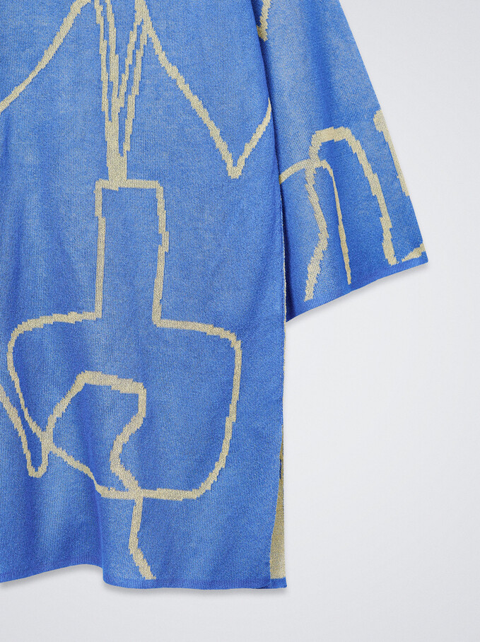 Jersey De Jacquard, Azul, hi-res