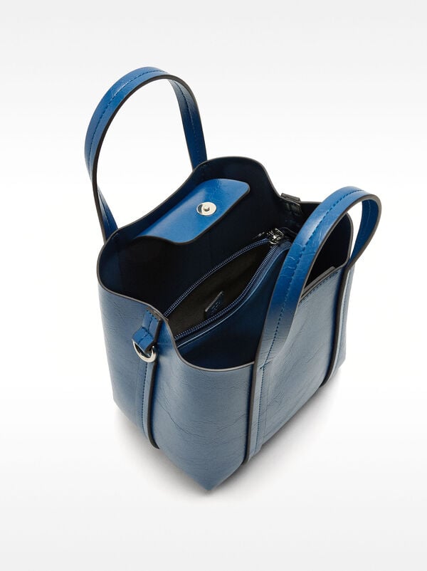 Crackle-effect tote bag