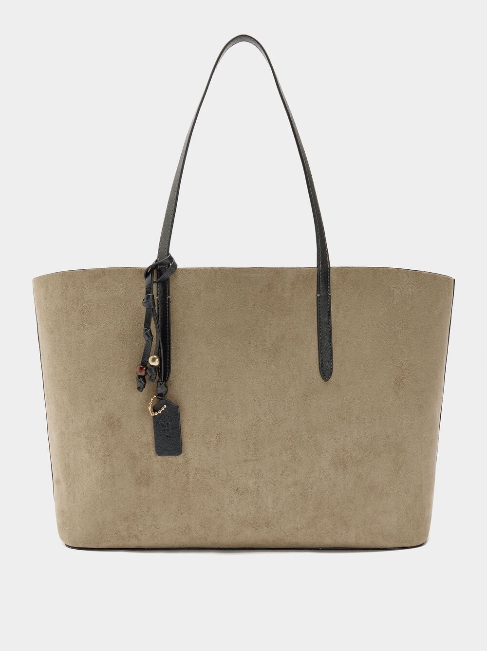 Reversible shopper bag with removable pouch L