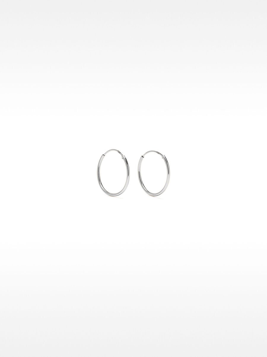 Pendiente de aro cortos de plata 925