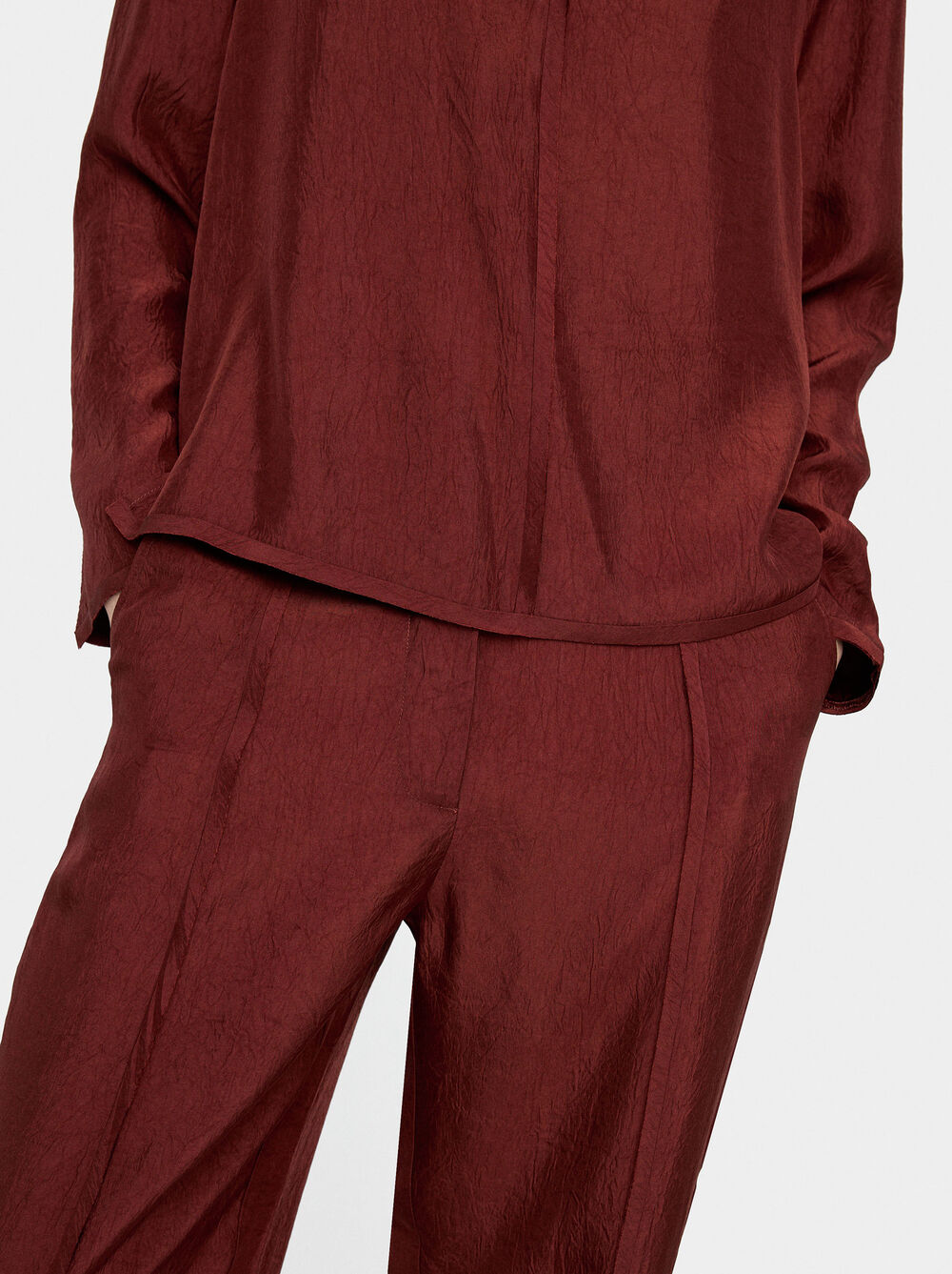 Wrinkled effect blouse