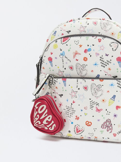 Printed Backpack Love