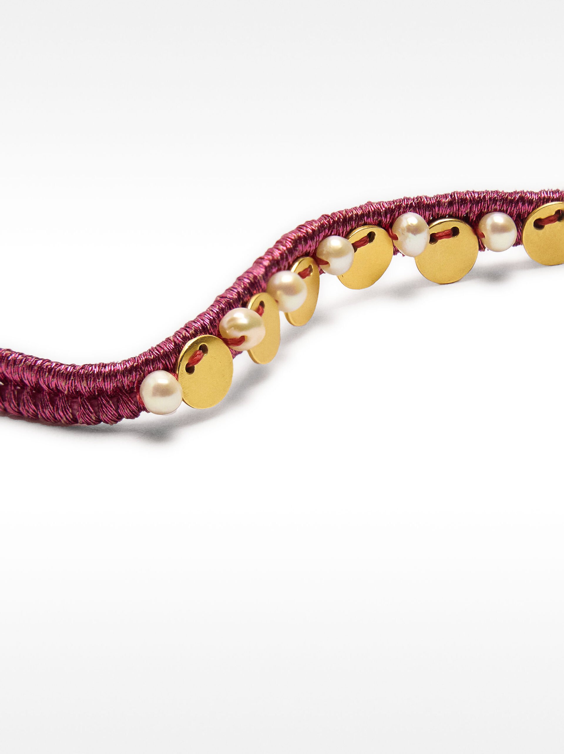 Medals and freshwater pearls bracelet - 925 sterling silver image number 2.0