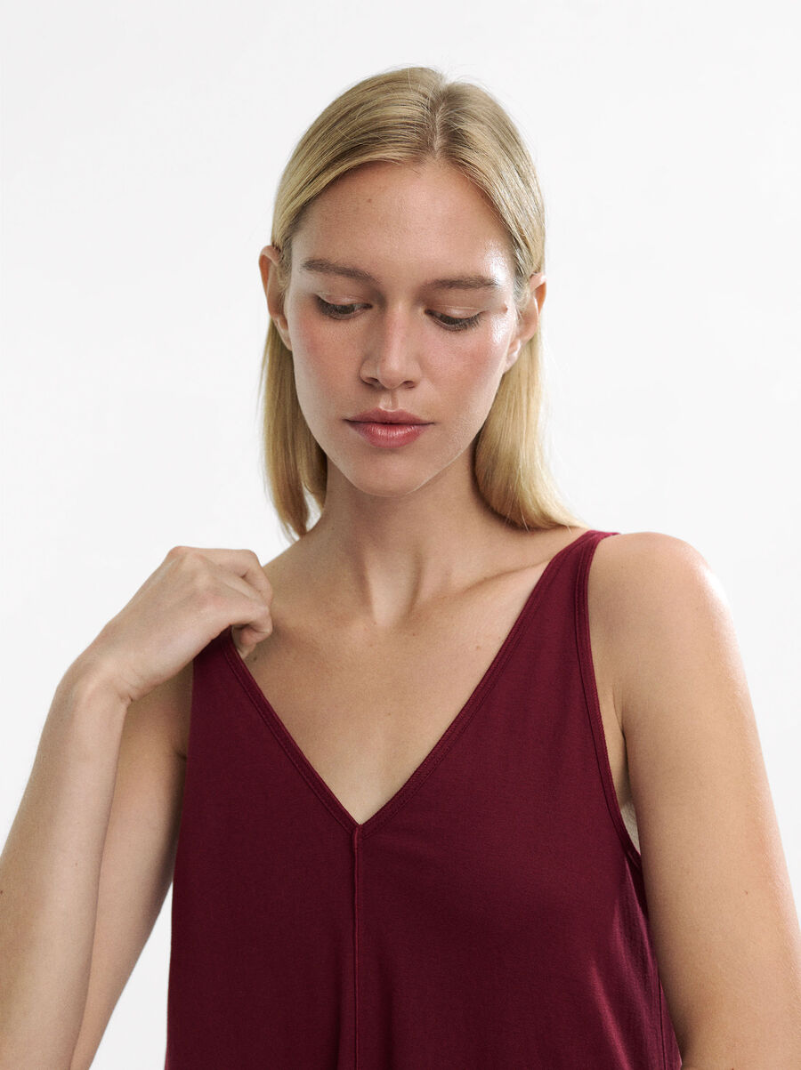 Midi dress with straps