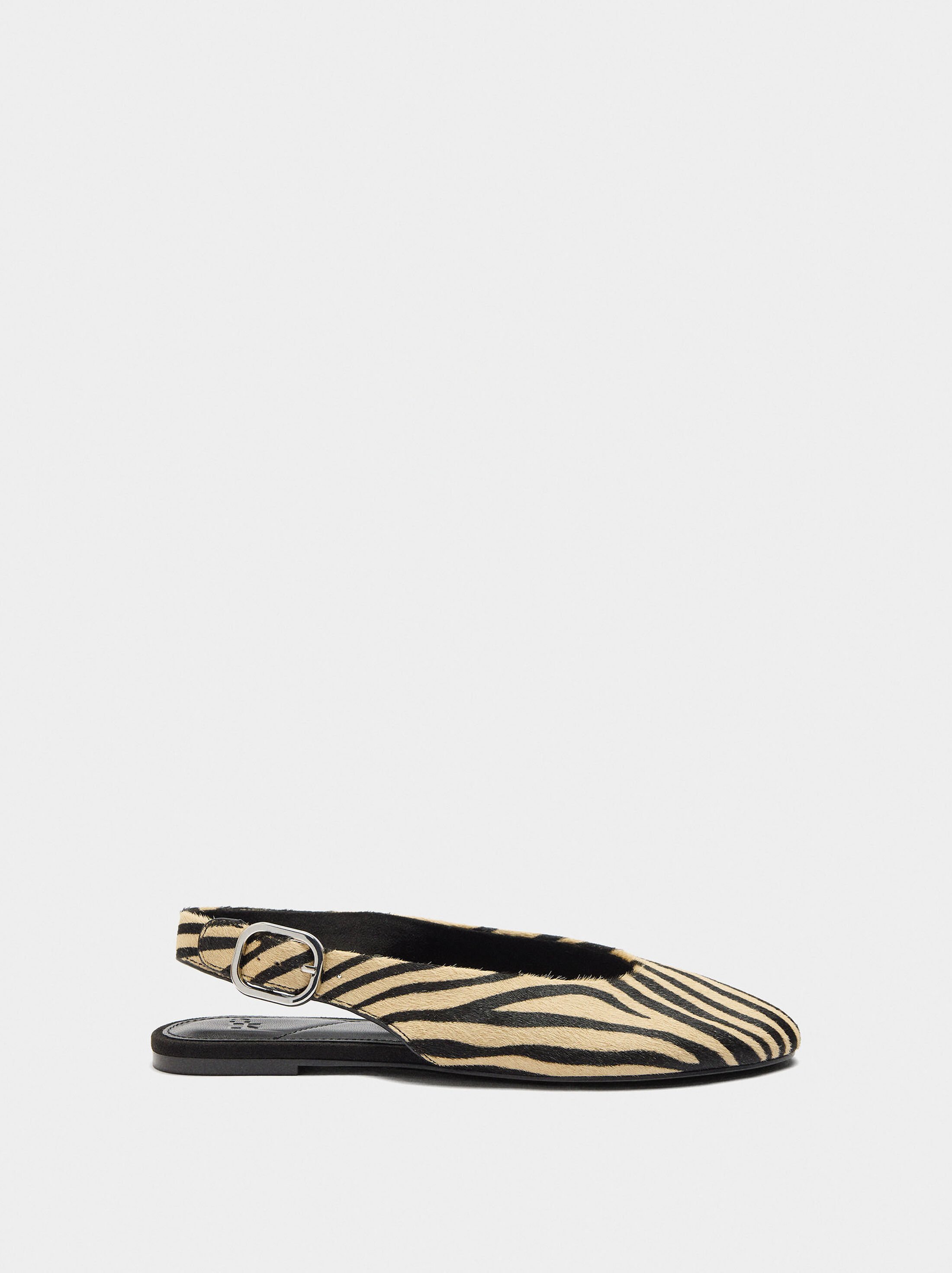 Leather ballet flats with slingback image number 2.0