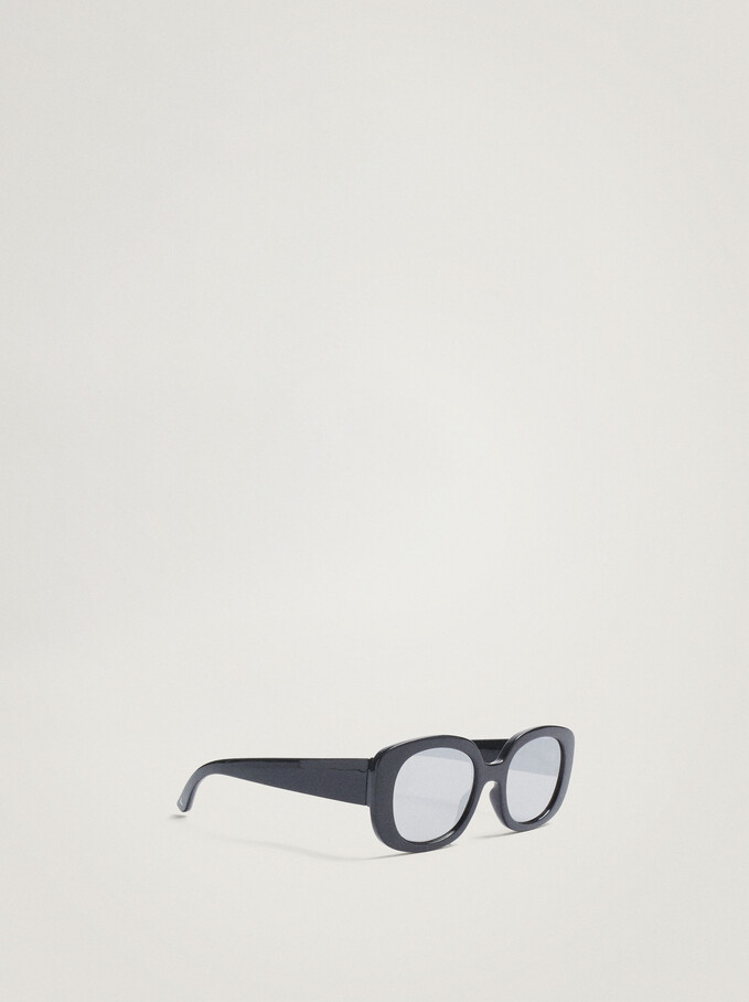 Square Frame Sunglasses, Black, hi-res