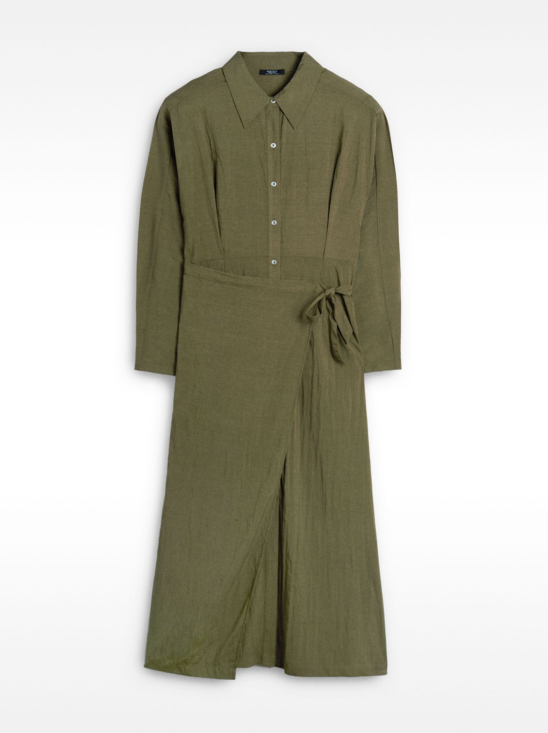 Long-sleeve shirt dress image number 4.0