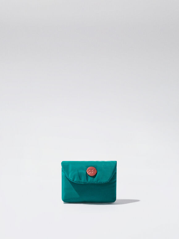 Nylon Coin Purse, Green, hi-res