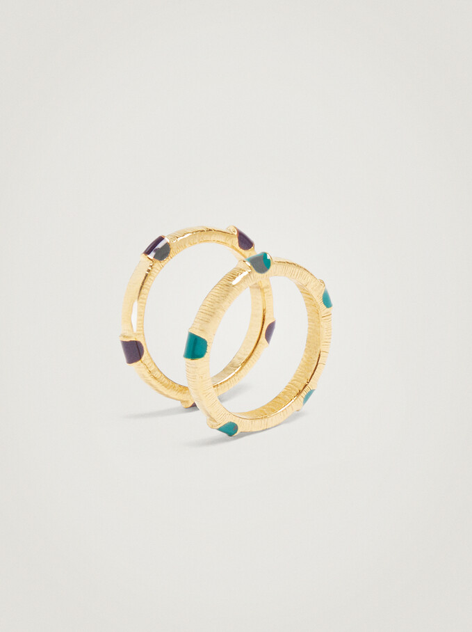 Set Of Steel Rings, Multicolor, hi-res