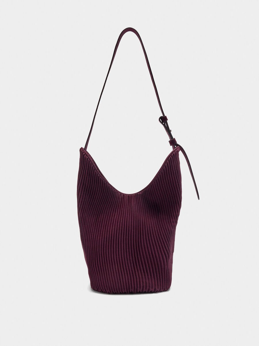 Nylon shoulder bag with inner pouch