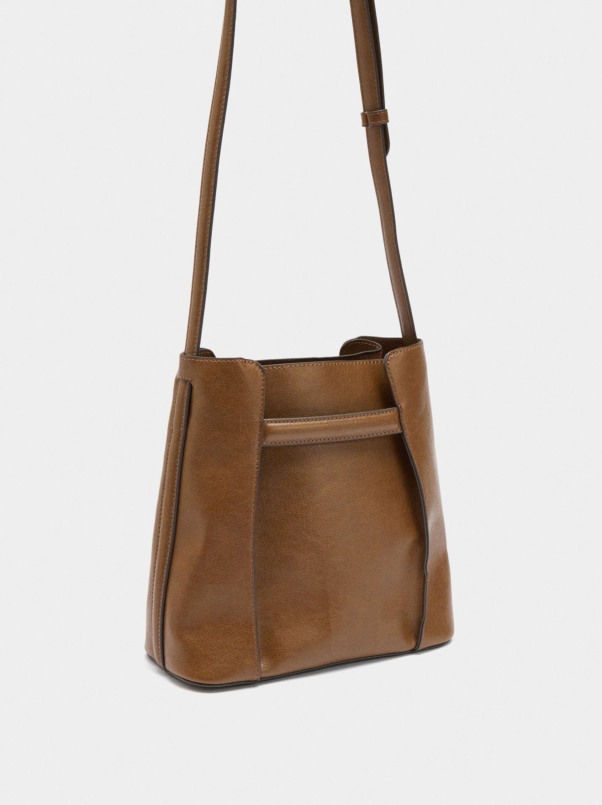 Bucket bag with side folds image number 2.0