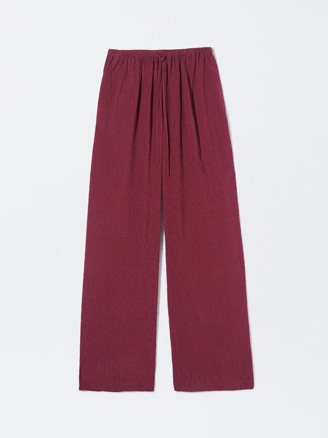 Adjustable Loose-Fitting Trousers Pants With Drawstring image number 5.0