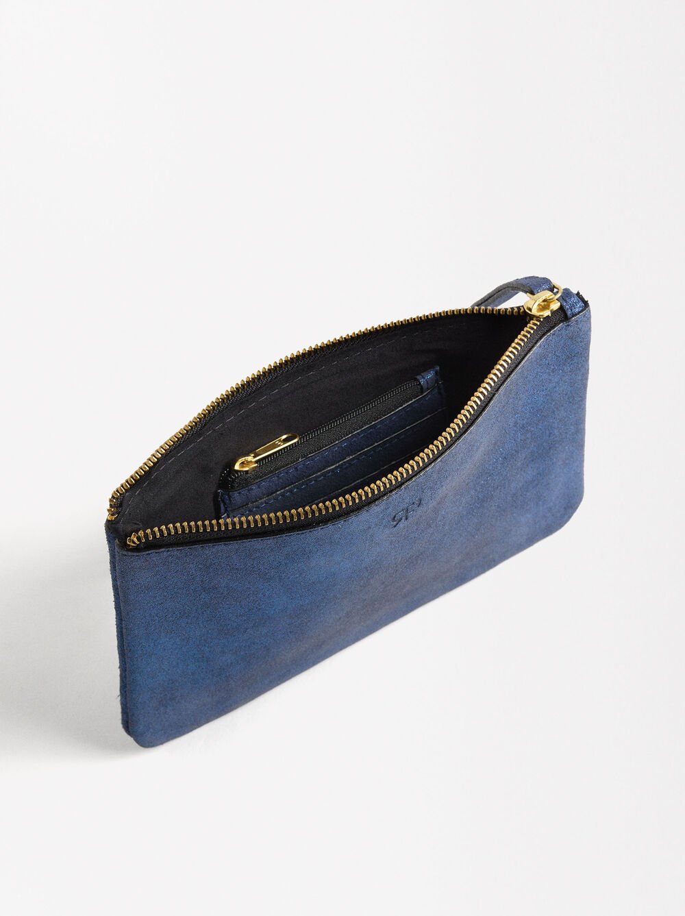 Metallic leather multipurpose pouch