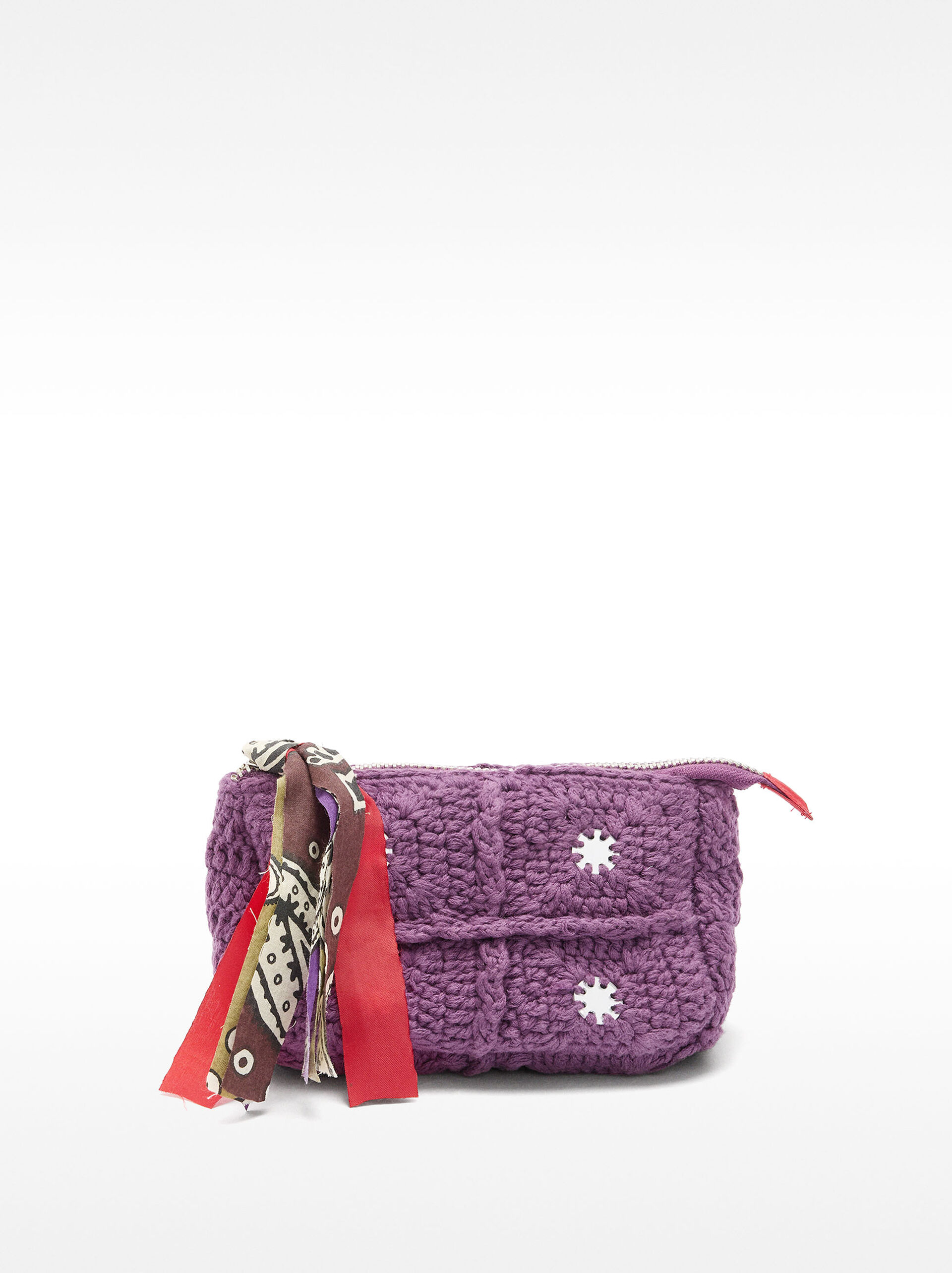Borsa per trucchi in maglia con dettagli a specchio image number 0.0