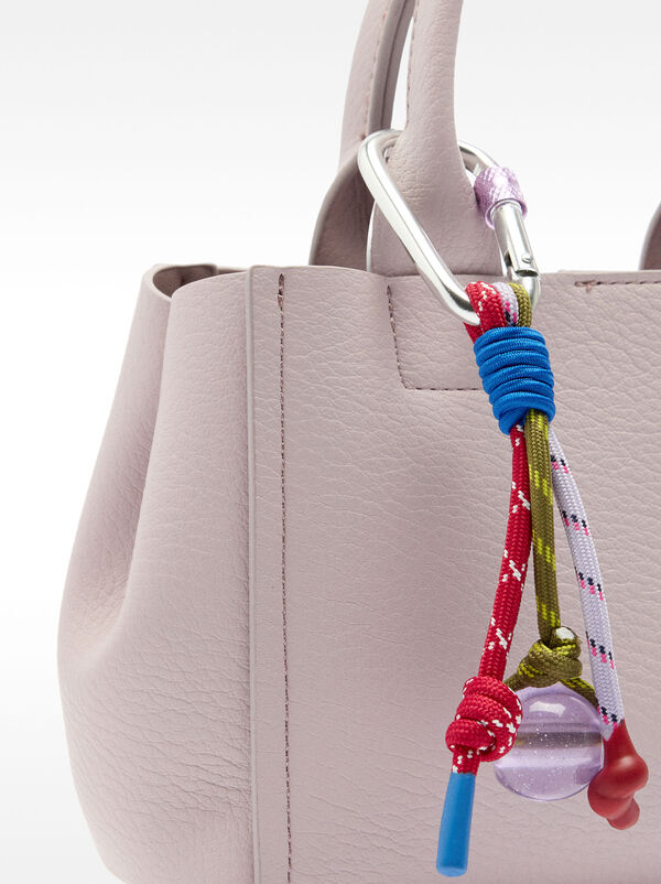 Mini tote bag with pendant