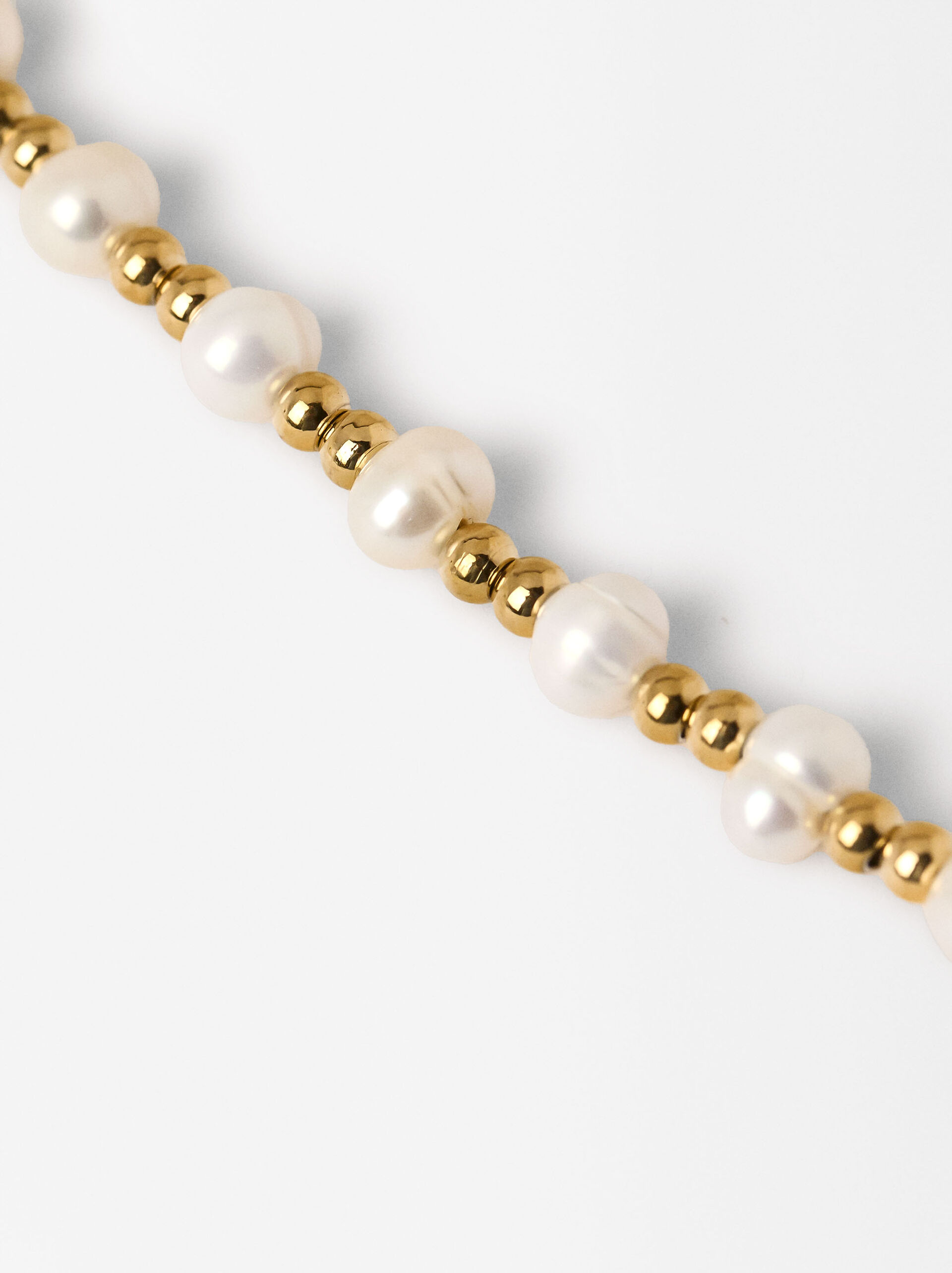 Bracelet Avec Perles - Acier Inoxydable image number 1.0