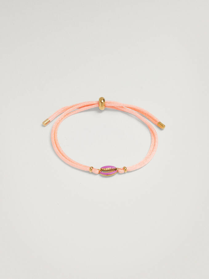 Steel Bracelet With Shell, Pink, hi-res
