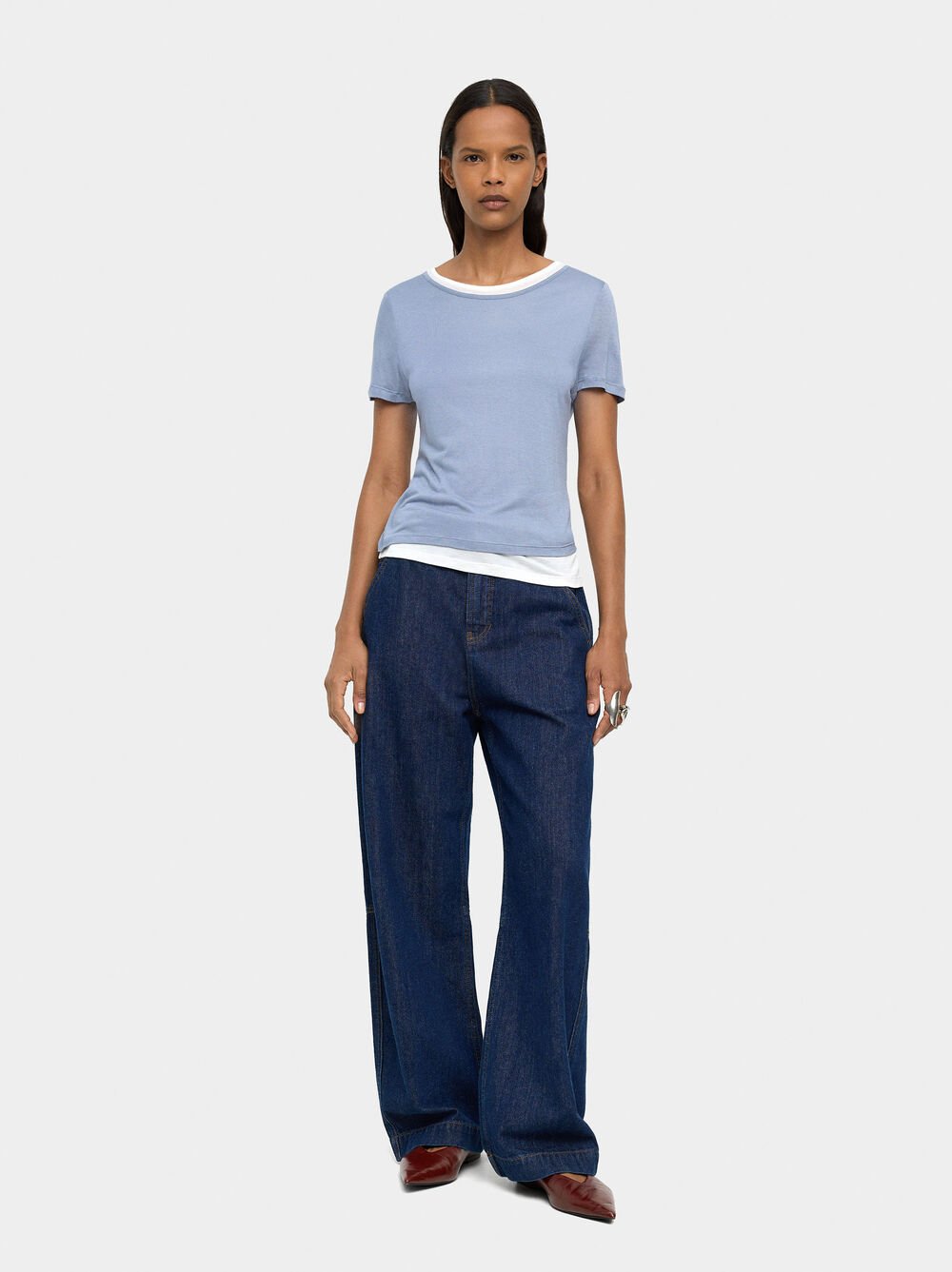 Camiseta básica bicolor
