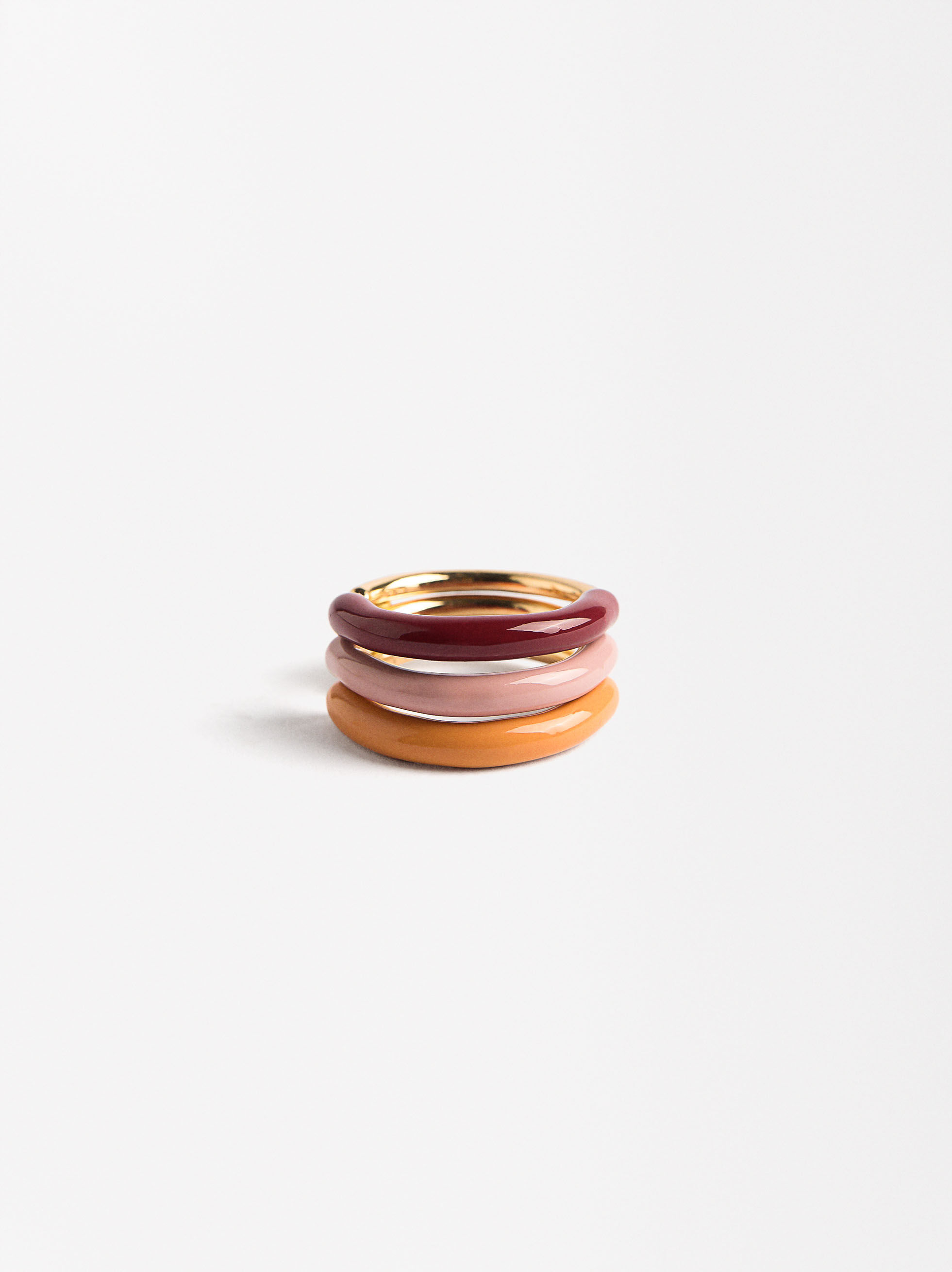 Set Di Anelli Smaltati Multicolore Parfois