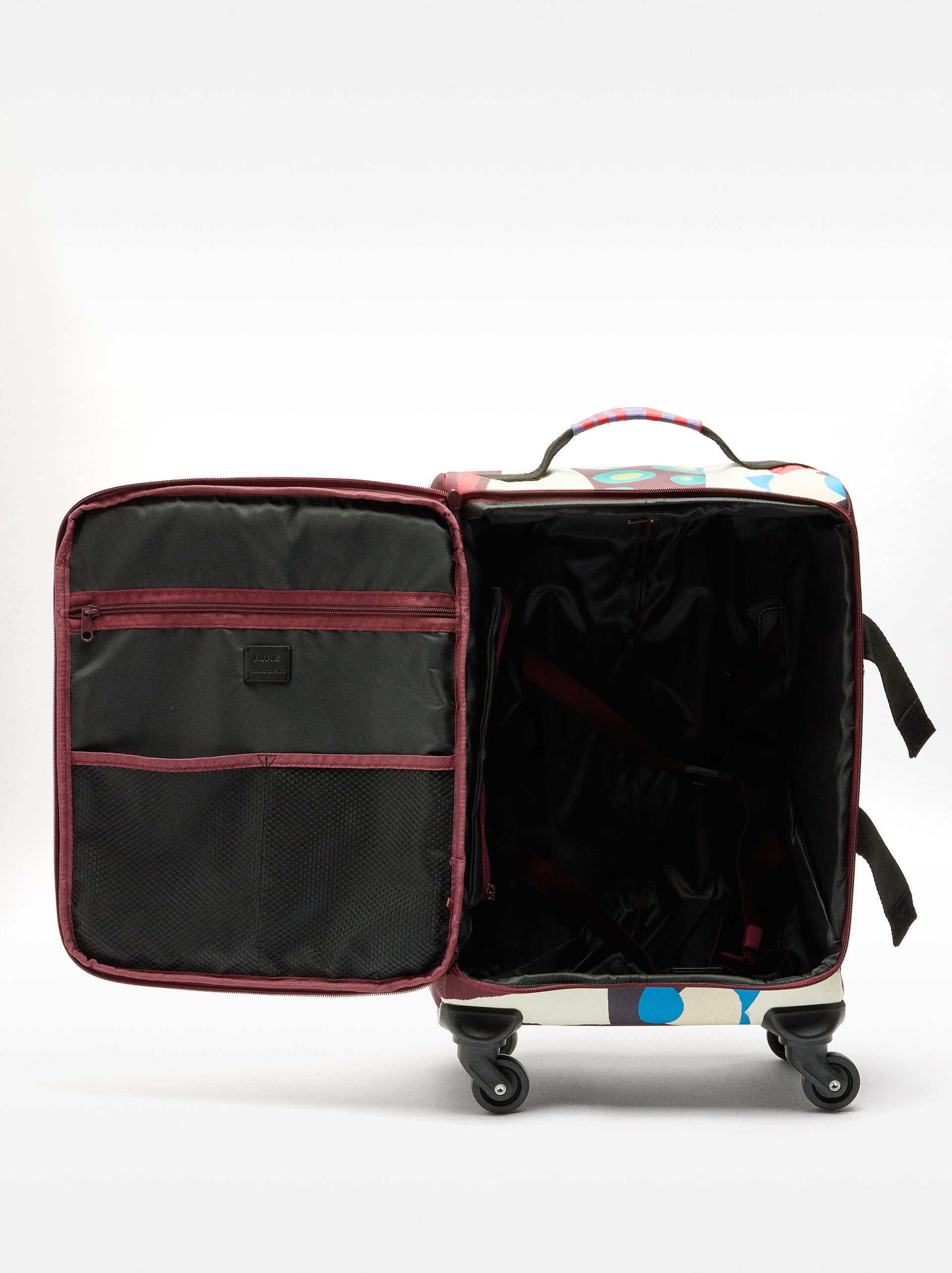 Valise à roulettes en nylon imprimé image number 5.0