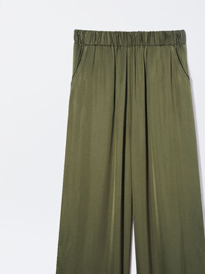 Loose-Fitting Trousers With Elastic Waistband image number 7.0
