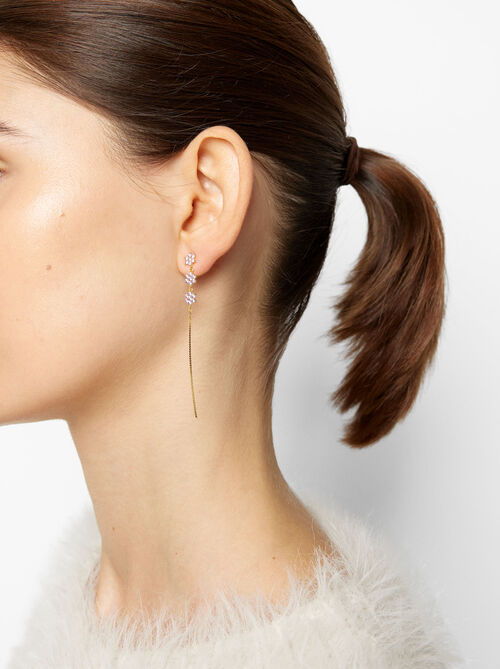 Asymmetrical 925 Silver Earrings With Zirconia