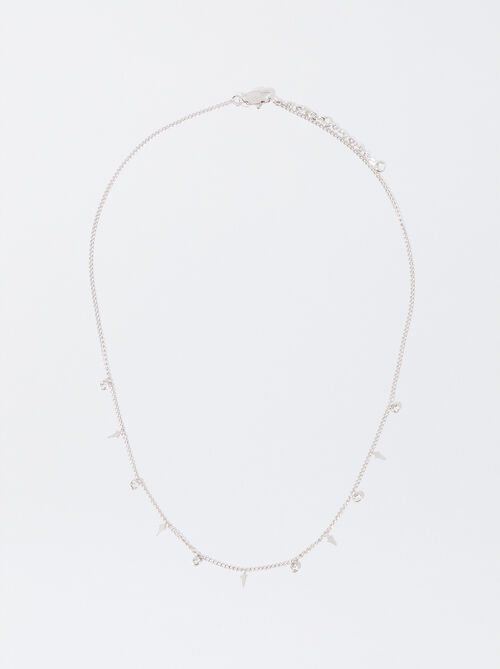 Stainless Steel Necklace With Zirconia
