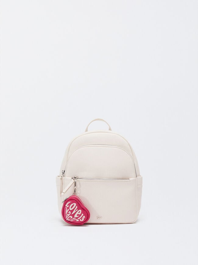 Backpack With Heart Pendant