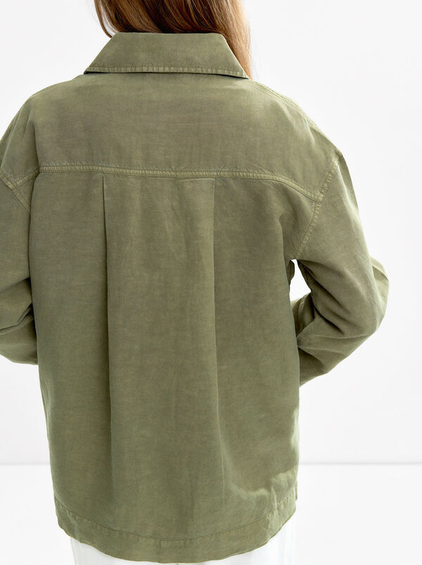 Coat with linen - lyocell